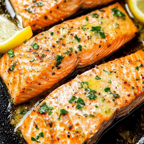 Garlic Butter Atlantic Salmon Fillet - Elite Meat Market